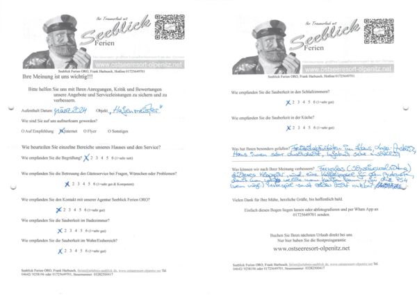 Gästefeedback vom 00.03.2024